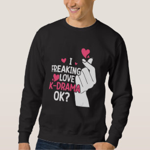 Korean Drama Love K Pop Finger Heart Kdrama South  Sweatshirt