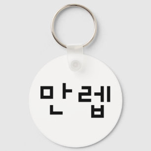Korean Expert 만렙 Manleb   Hangul Language Key Ring
