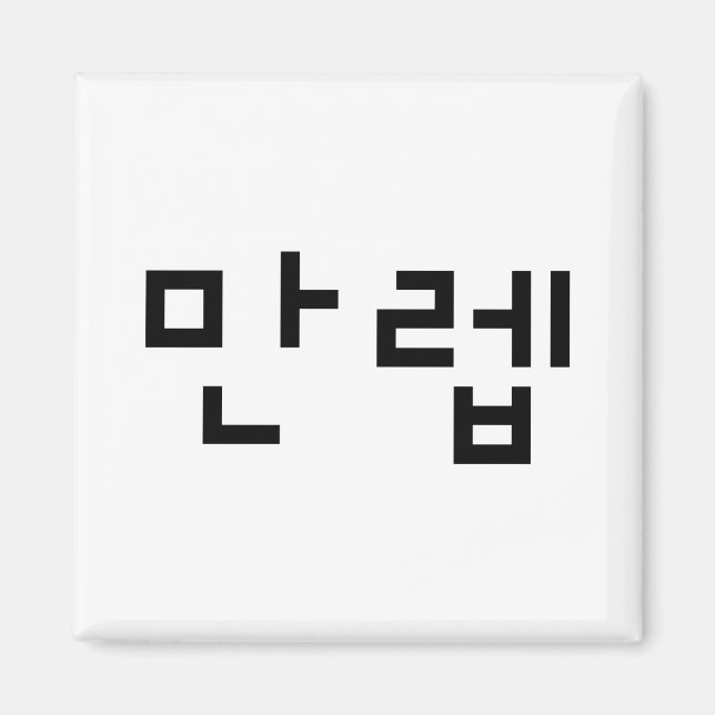 Korean Expert 만렙 Manleb | Hangul Language Magnet (Front)