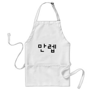 Korean Expert 만렙 Manleb   Hangul Language Standard Apron
