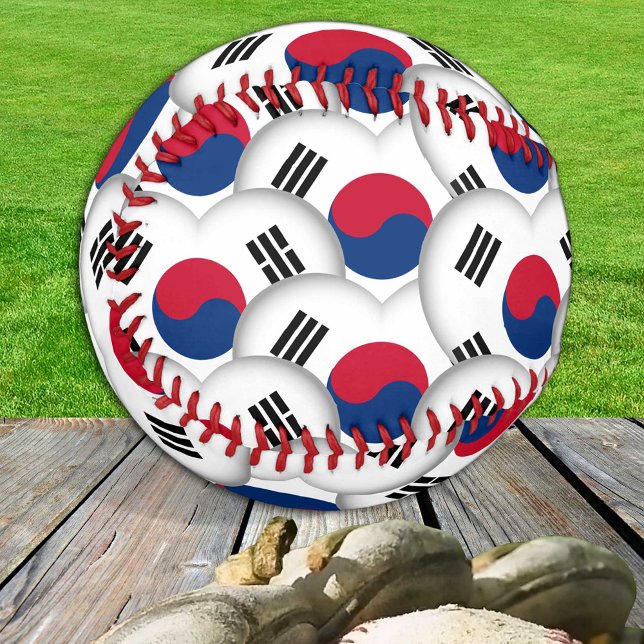 Korean Flag, Hearts - Baseballs, Love South Korea Baseball (Creator Uploaded)