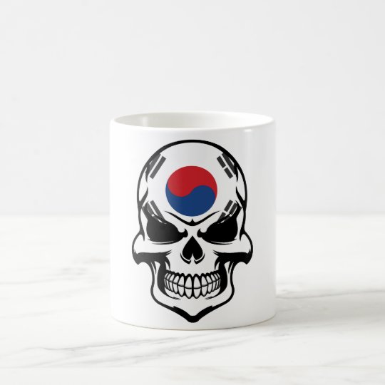 Korean Flag Skull Coffee Mug