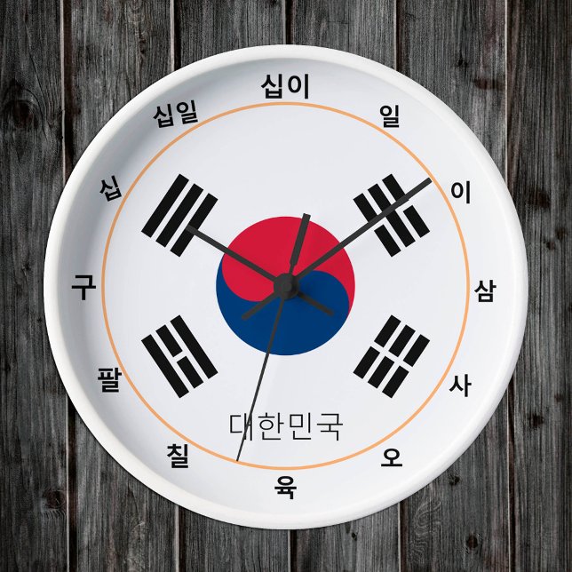 Korean Flag & South Korea fashion / Sino Korean Round Clock (Creator Uploaded)