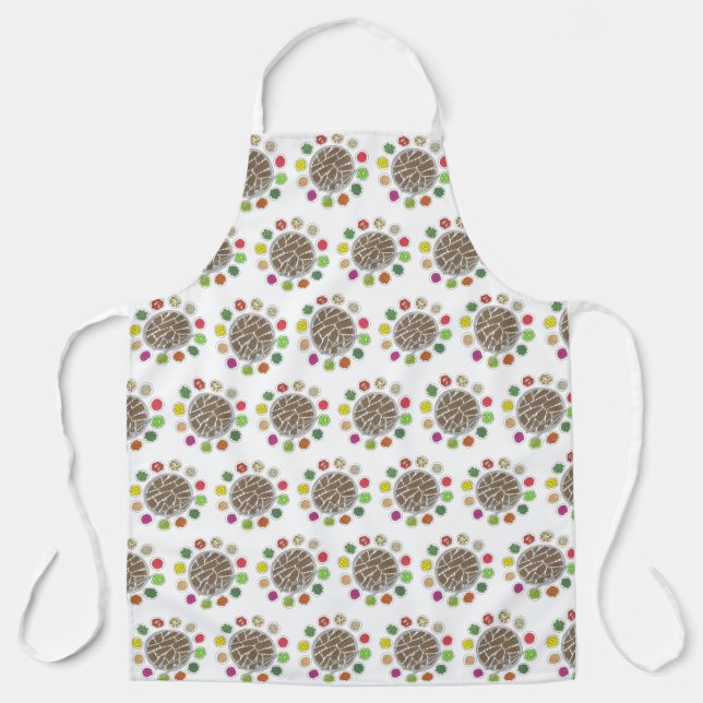 Korean Food Barbecue BBQ Roast Bulgogi Banchan Apron (Front)