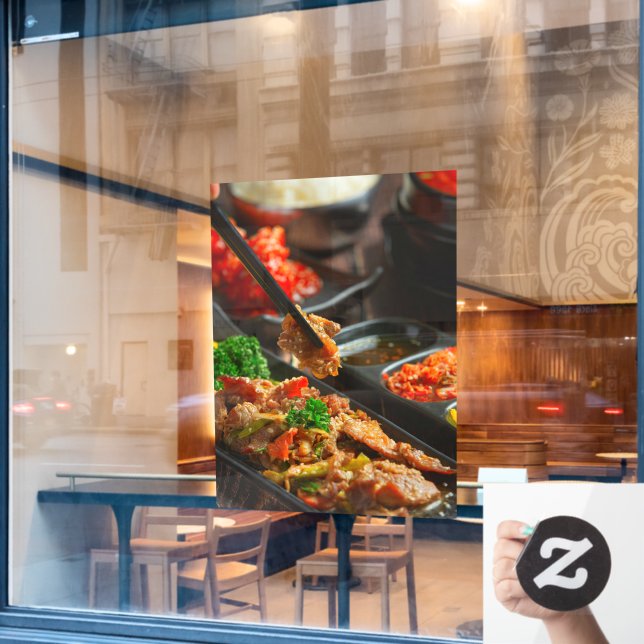 Korean Food Bulgogi or Marinated Beef Barbecue  (Cafe Window)