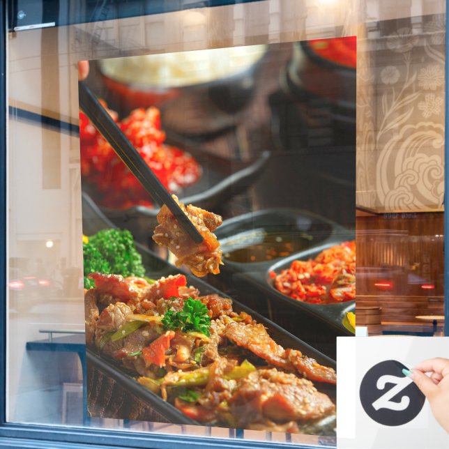 Korean Food Bulgogi or Marinated Beef Barbecue  (Cafe Window)