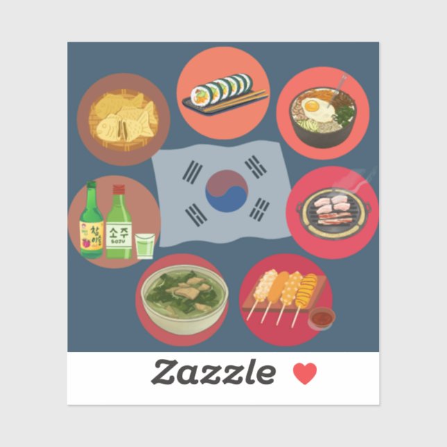 Korean food sticker (Sheet)