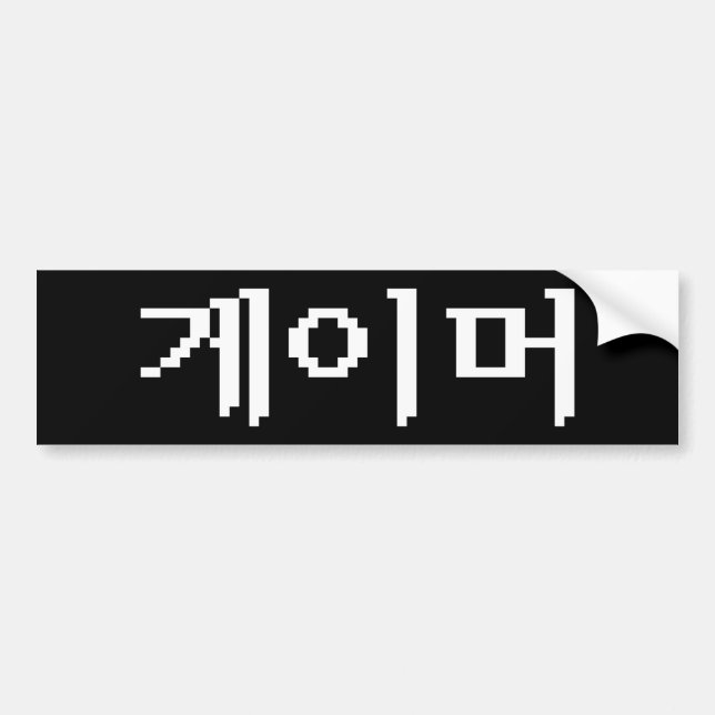 Korean Gamer 게이머 Bumper Sticker (Front)