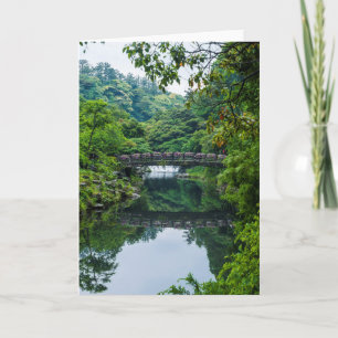 Korean Garden And Bridge Card