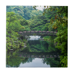 Korean Garden And Bridge Ceramic Tile