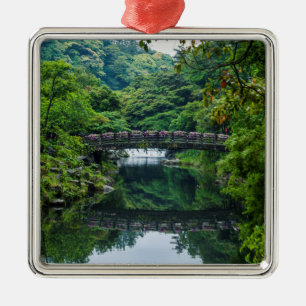 Korean Garden And Bridge Metal Ornament
