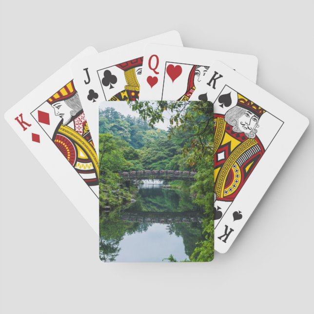 Korean Garden And Bridge Playing Cards (Back)