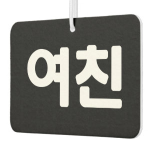 Korean Girlfriend 여친 Yeochin   Hangul Language Air Car Air Freshener