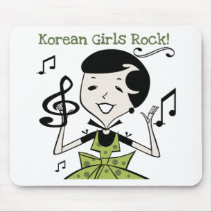 Korean Girls Rock Mouse Pad