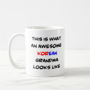 korean grandma, awesome coffee mug