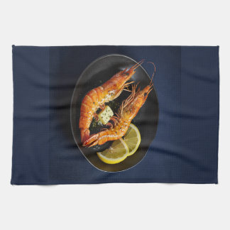 Korean Grilled King Prawn (Daegae Gui) Tea Towel
