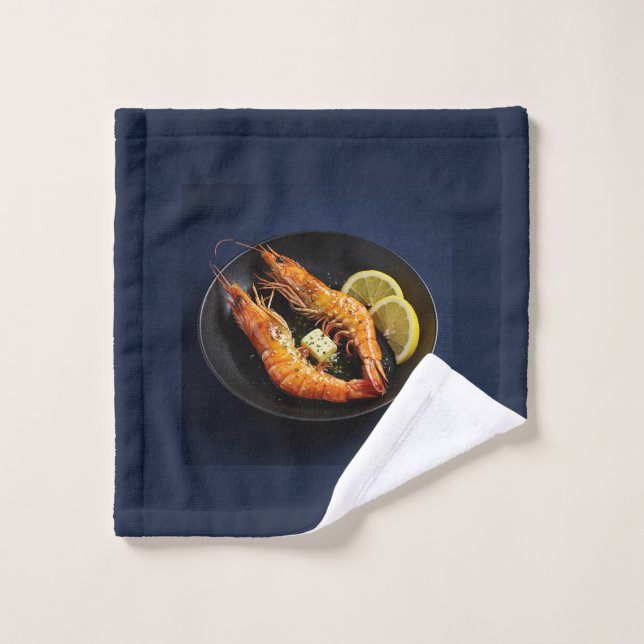 Korean Grilled King Prawn (Daegae Gui) Wash Cloth (Wash Cloth)