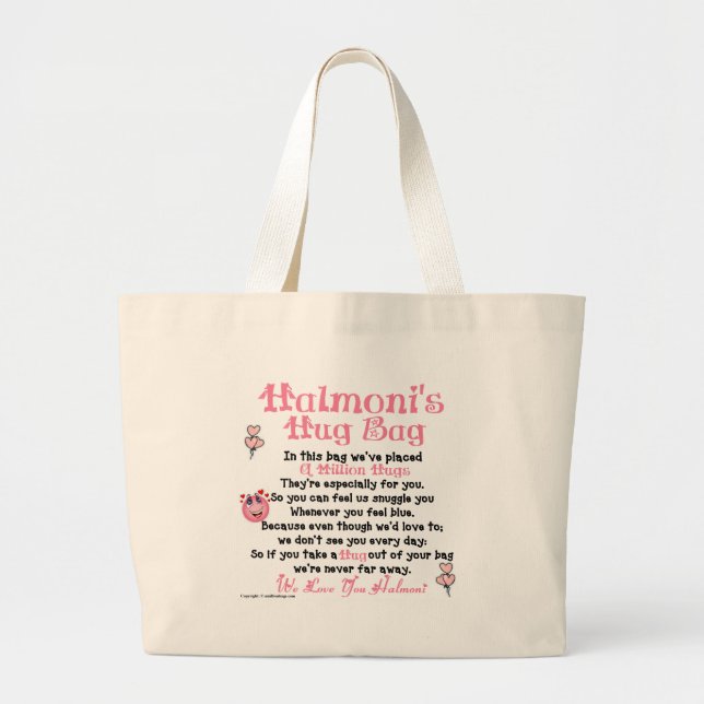 Korean  - Halmoni - Plural Verse Large Tote Bag (Front)
