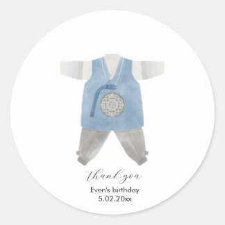 Korean Hanbok thank you sticker