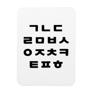 Korean Hangul Alphabet Magnet