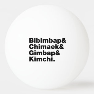 Korean Hangul Alphabet Ping Pong Ball