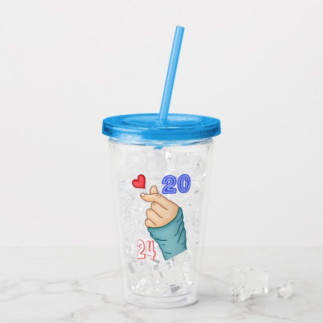 Korean Heart 2024 Acrylic Tumbler (Back Ice)