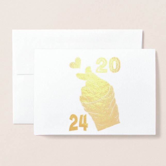 Korean Heart 2024 Foil Card (Front With Envelope)