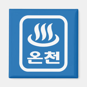 Korean Hot Spring 온천 Oncheon   Hangul Language Magnet
