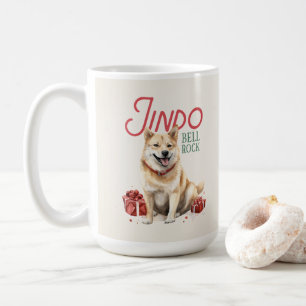 Korean Jindo Dog Pun Christmas Coffee Mug