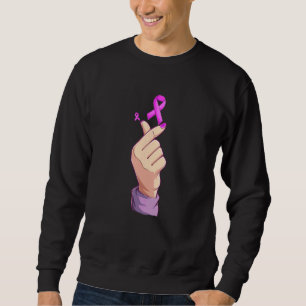 Korean K pop Purple Flag Ribbon World Alzheimer's Sweatshirt