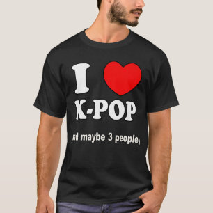 Korean K-pop Snap Finger Heart Hand I Love You Kpo T-Shirt