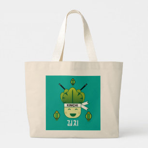 Korean Kimich Healthy Cabbage Food Probiotics Apr Large Tote Bag