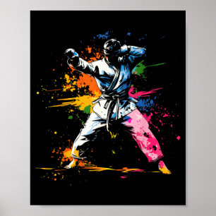 Korean Martial Arts Colour Splash Taekwondo Martia Poster