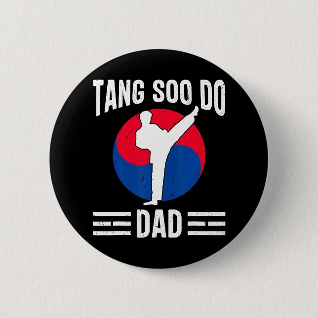 Korean Martial Arts Korean Karate Tang Soo Do 6 Cm Round Badge (Front)