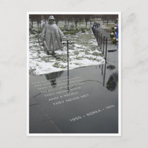 korean memorial border postcard