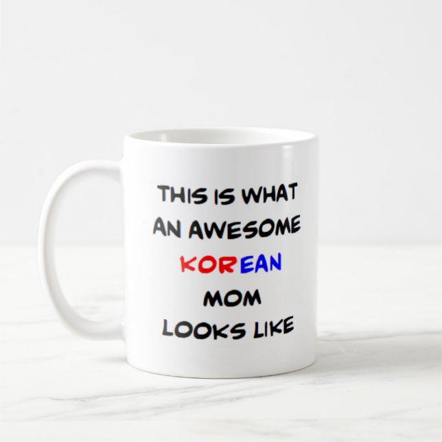 korean mum, awesome coffee mug (Left)