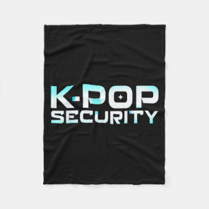 Korean Music Security K Pop Guard Dad Mum Funny Fleece Blanket