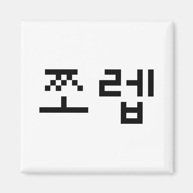 Korean Newb 쪼렙 Jjoleb | Hangul Language Magnet (Front)