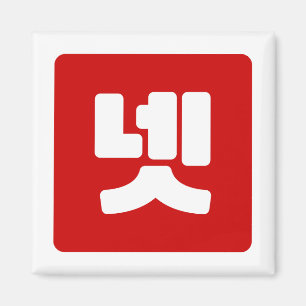 Korean Number 4 Four 넷 【Net】 Hangul Magnet