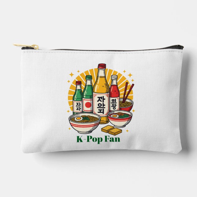 Korean Pop Culture Chest Print Accessory Pouch (Front)
