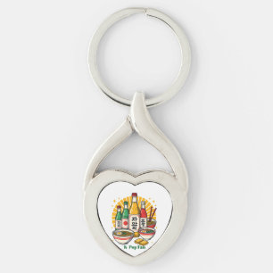 Korean Pop Culture Chest Print Key Ring