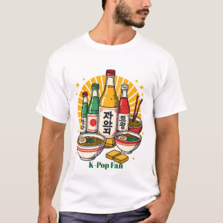 Korean Pop Culture Chest Print T-Shirt