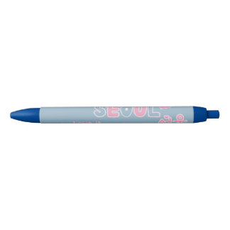 Korean Seoul love hangeul typography custom colour Black Ink Pen