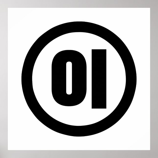 Korean Sino Number 2 Two 이 【I】 Hangul Poster (Front)