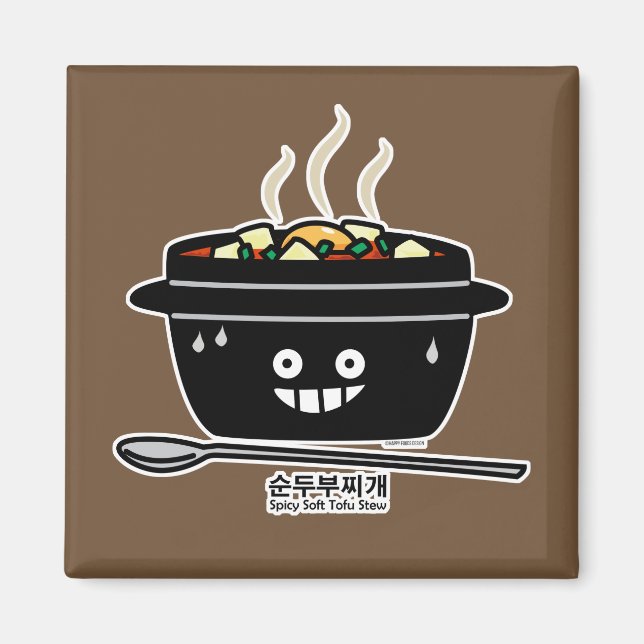 Korean Spicy soft Tofu Stew soup Sundubu jjigae Magnet (Front)