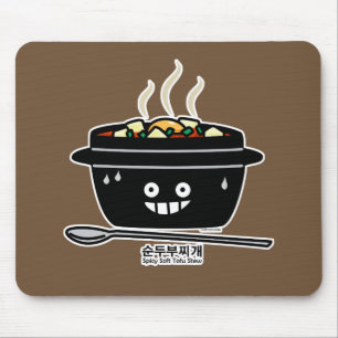 Korean Spicy soft Tofu Stew soup Sundubu jjigae Mouse Pad