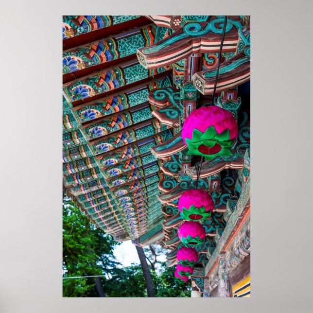 Korean Temple Roof Detail Poster (Front)