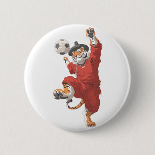 Korean Tiger Striker in Gat 6 Cm Round Badge