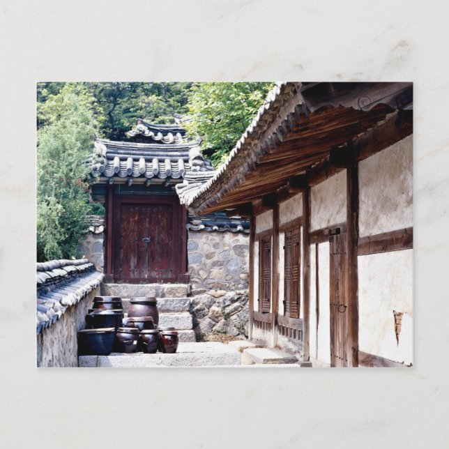 Korean traditional house postcard (Front)