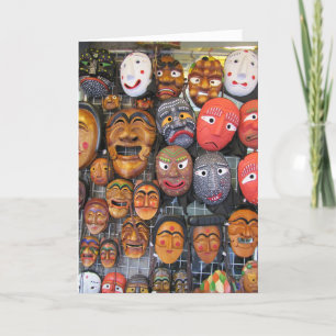 Korean Traditional Masks for Performance   한국  Holiday Card
